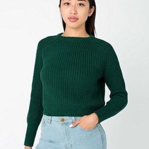 American Apparel Green Fisherman’s Sweater NWOT